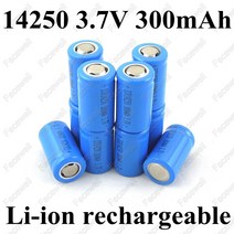 GTK 배터리 3.7V 14250 300mAh 충전식 리튬 이온 ls14250 er14250 1/2 aa 3.6v