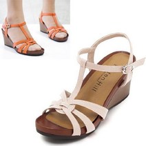 키튼힐 Kitten Hill 웨지샌들 KB0039 블랙/아이보리/연핑크/오렌지 7cm