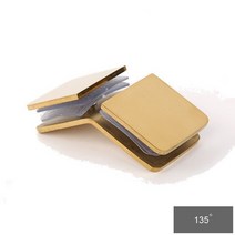 황금색 유리 고정 클램프 샤워 클립 304 스테인레스 스틸 마감 거울 표면 녹슬지 않음 욕실 액세서리, 04 135 degree