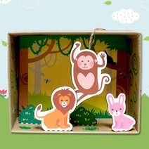 DIY 만들기 입체 정글동물세상 종이접기 놀이 유치원 어린이집 초등학교 주제별 수업 미술 재료, 상세페이지 참조, 상세페이지 참조, 상세페이지 참조
