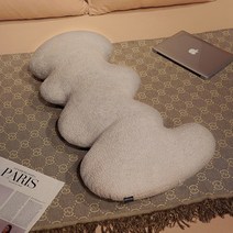 다루미 몽글몽글 구름 꽈배기 바디필로우 소파쿠션 침대헤드쿠션, 그레이