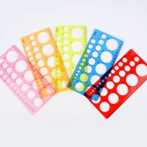 학용품 모형 모양 크기별 원형 도형자 직자, 소