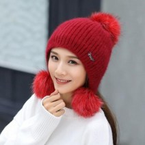 귀달이 털모자 방울모자 니트모자 귀달이모자