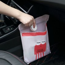 디엠몰 붙여서 쓰는 캐릭터 휴대용 쓰레기봉투 쓰레기봉지 차량용 외출용 분리수거, 블루, 1EA
