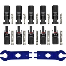 10/24PCS 솔라 패널 커넥터 IP67 방수 남성/여성 5/12 Pairs2.5/4/6mm 스패너, [02] 5 pairs with tools