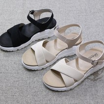 여름 캐주얼 쿠션 플랫폼 스트랩 샌들 슬리퍼 카펠라