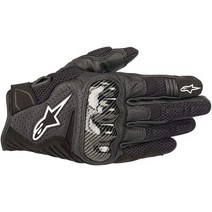 Alpinestars 블랙/화이트 Sz L 알파인스타 SMX-1 에어 V2 통기성 가죽 오토바이 장갑 170089, Small, Black