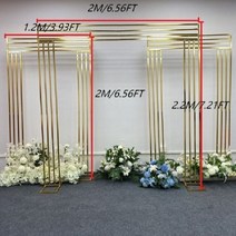 케이크스탠드 3단 2단 트레이 디저트 반짝이는 골드 웨딩 아치 인공 꽃 디스플레이 스탠드 파티 무대 환영 통로 문짝 배경 생일 풍선 랙 3 개295806, Style D Shiny Gold