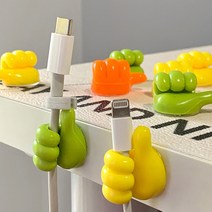5개세트 컴퓨터 책상 랜선 인터넷 이어폰 선 차량 사무실 충전기 케이블 정리 자석 홀더 클립, 다섯개세트(색상랜덤)