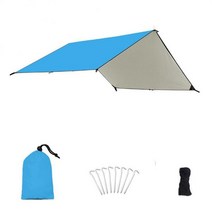 몽골텐트 캐노피천막 대형 캠핑 행사용 업소용 투명비닐천막 테라스 휴대용 캠핑 텐트 방수 자외선 차단 그, 04 Sky Blue_01 2x3m