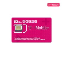 Tmobile 미국 유심 테더링 핫스팟 가능 6일부터~60일까지 날짜별 선택가능, 티모바일 20일+유심케이스, 1개