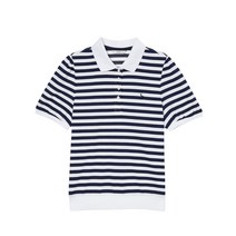22SS 블루 스트라이프 면혼방 반팔카라티셔츠 HSTS2B541B3