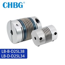 후렉시블 조인트 플렉시블 Cloweit LB-B-D25L38 5mm 12mm 알루미늄 합금 샤프트 커플러 벨로우즈 커플 링 선반 연결, 10 LB-D-D16L27 6.35mm