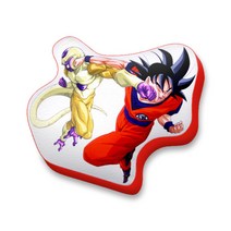 드래곤볼 슈퍼 쿠션 중형 1매 모음 캐릭터 모찌 원단 쿠션 베개 어린이 사무용 선물, 1. 손오공vs골든프리저 중형 1P