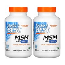 2병 닥터스베스트 OptiMSM MSM 1000mg 180정 베지캡슐 식이유황, 1개, 기본