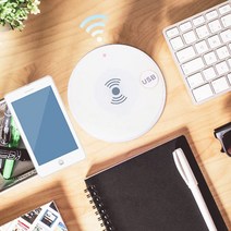 자체브랜드 나노 빌트인 듀얼 유.무선 충전기 화이트.블랙 USB 스마트 매립형 콘센트, 블랙