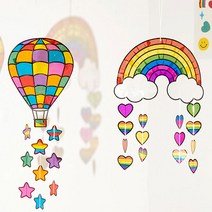 썬캐쳐 모빌 만들기 재료 셀로판지 드림캐쳐 모자이크, 무지개