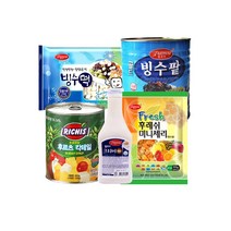 팥빙수 5종 세트(팥3kg/연유500g/빙수젤리300g/후르츠칵테일850g/빙수떡250g)