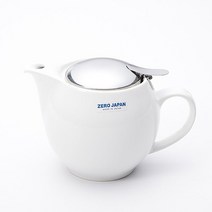 제로재팬 도자기 라운드티팟 2인용 450ml 화이트, 1개