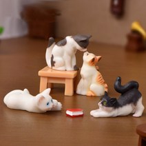 현실적 고양이 동물 피규어 테라리움 화분 인테리어 만들기 재료 소품 미니어처, 6번 고양이