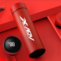 혼다 호환XADV X-ADV 750 X ADV 스테인레스 보온병 온도 디스플레이 물병 진공 플라스크 커피 컵, [01] Black