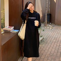 라라벨 여성 기모 원피스 스트라이프원피스 기모원피스