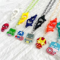 야광 투명 마스크 히어로 캐릭터 스트랩 개별포장 어몽어스 마블, 4