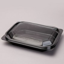 반찬용기 DL-203 (검정) 600개 세트, 투명