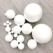 한소픈 스티로폼볼 구 원 DIY 만들기 눈사람 만들기 미술재료, 5cm(20개)