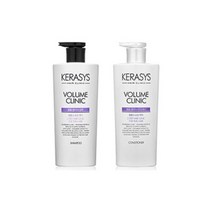 케라시스 볼륨 clinic 샴푸 + 컨디셔너 각 600ml 헤어영양샴푸 샴푸세트 리페어샴푸 케라시스샴푸 헤어관리, 케라시스 볼륨 clinic 샴푸 + 컨디셔너 각 600