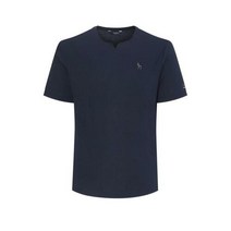 [헤지스 골프] [22SS] HUTS2B931N3 Team HAZZYS Pick 네이비 변형 스플릿넥 반팔 티셔