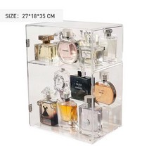 향수 화장품 아크릴 정리대 진열대 정리함 보관함 화장대 꾸미기, 2단 향수 수납장(계단 없음)
