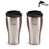 돌핀 이중진공 보냉보온 스텐 텀블러, 실버500mlX2