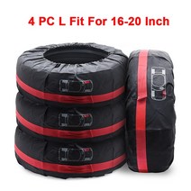 타이어보관1/4PCS 자동차 스페어 타이어 커버 케이스 폴리 에스터 휠 보관 가방 차량 액세서리 방진 프로텍