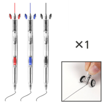 라이노바 제트라이드 직선 볼펜+샤프 신기한물건 (검정 파랑 적색), 10개, 검정+샤프