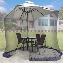 모기장 캐노피 파라솔모기장 야외 테라스 파라솔 방충망 큰모기장 업소용 모기장커튼, 단품