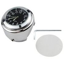 22mm 25mm 범용 방수 오토바이 오토바이 핸들 바 다이얼 바이올 로미터 온도계 핸들 바 시계 시계 적합한 Harley, BK