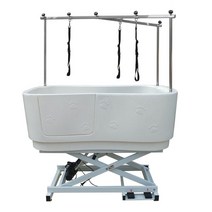전동 리프팅 애완동물 대형견 고양이 개 골든 리트리버 욕조 목욕 150cm, 하얀색