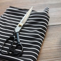 쫀쫀한 분또 느낌의 폴리 져지 스트라이프 원단 패브릭