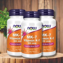 비타민K2 mk7 나우푸드 메나퀴논 100mcg 120베지캡슐, 2개, 120정