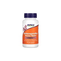 NOW Foods 나우푸드 아슈와간다 Ashwagandha Stress Relief 60정 베지캡 Veg Capsules 추출물 스테아르산 하이프로멜로스 stearic acid