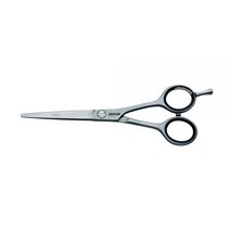 Jaguar Shears 화이트 라인 새틴 15.2cm(6.0인치) 전문가용 스틸 헤어 커팅 및 트리밍 가위 살롱 스타일리스트 미용사 이발소용 클래식 디자인 독일산재규어, 6.0 Inch