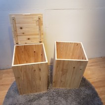 다용도수납 원목상자 삼나무박스 공간박스 주문제작, 뚜껑300-300-300mm