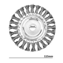 잔디깍기 제초기100/115/125mm 스틸 와이어 휠 브러시 디스크 잔디 깎는 기계 트리머 헤드 Brushcutter 절, 01 115mm