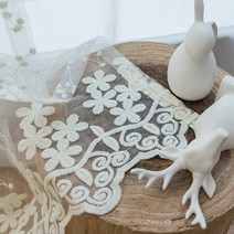 암막커튼 거실 안방 나비주름 쉬폰 식당 침실 자수 솔리드 베이지 화이트 얇은 명주 그물 창 현대 보일 오간자 패브릭