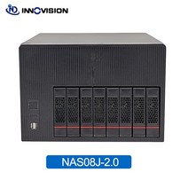 가정용nas nas서버 개인서버 nas하드 공장 판매 핫 스왑 nas 8 hdd 툴리스 베이 케이스 지원 클라우드 날짜 저장용 m-atx 마더보드, 나스08j2.0