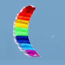 윈드서핑 서핑 보드 패들 스포츠 물놀이 전문 1.422.7m 듀얼 라인 파라포일 카이트 컨트롤 바 라인 파워 브레이드 세일링 카이트 레인보우 비치 133, 2m