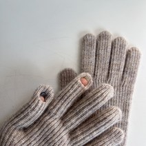 에이치스 포근무드 쫀쫀골지 프릴 핑거트임 스마트폰 터치 울장갑