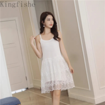 [Kingfishe]레이스 속치마 여름 여성 나시 원피스 422dian25423BX09