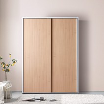 [코코미] 1400 직접제작 카라 자동댐핑 키큰 화이트 슬라이딩옷장, 네이비캣
